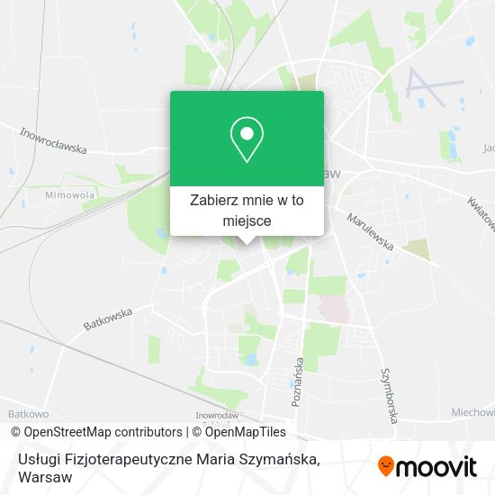 Mapa Usługi Fizjoterapeutyczne Maria Szymańska