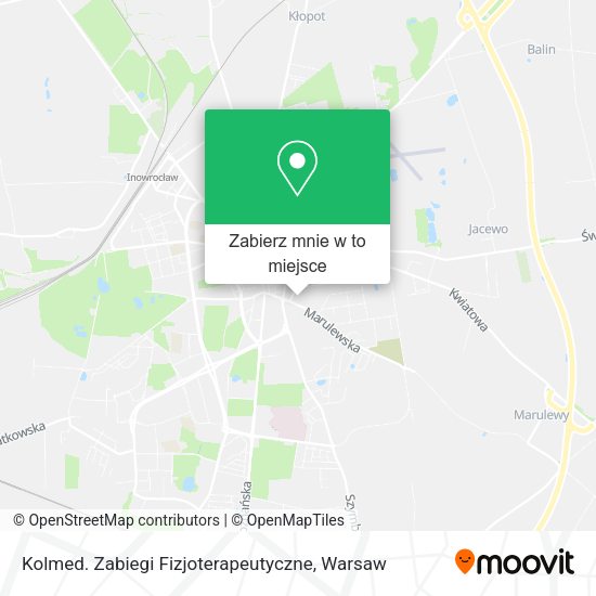 Mapa Kolmed. Zabiegi Fizjoterapeutyczne