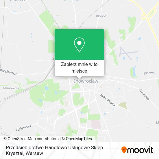 Mapa Przedsiebiorstwo Handlowo Uslugowe Sklep Krysztal