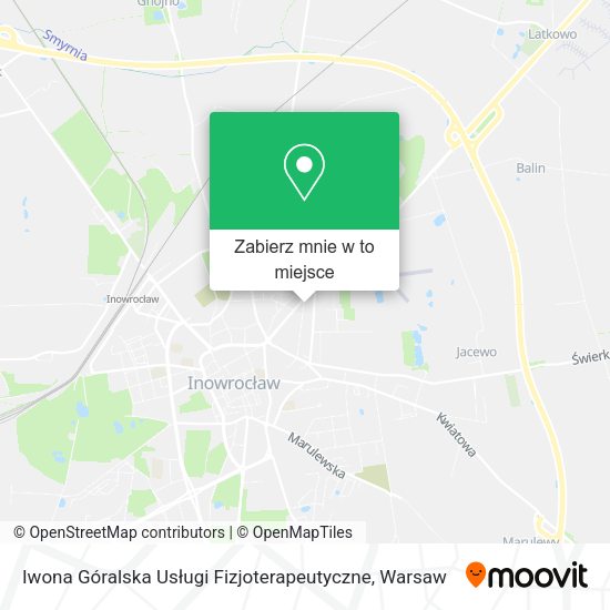 Mapa Iwona Góralska Usługi Fizjoterapeutyczne