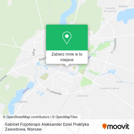 Mapa Gabinet Fizjoterapii Aleksander Dziel Praktyka Zawodowa