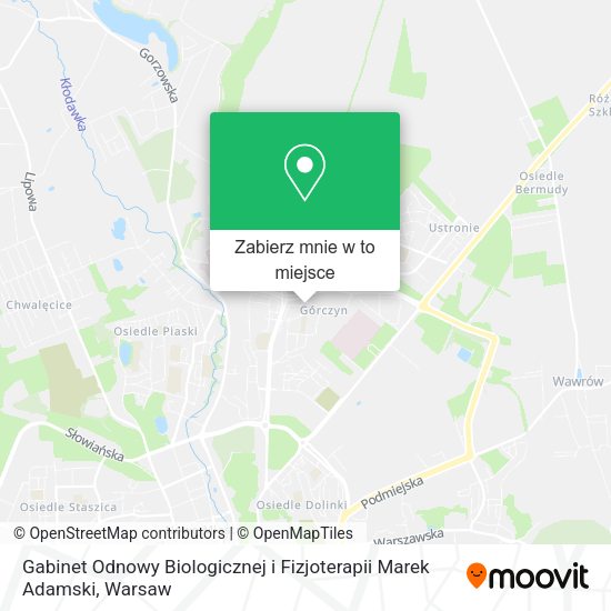 Mapa Gabinet Odnowy Biologicznej i Fizjoterapii Marek Adamski