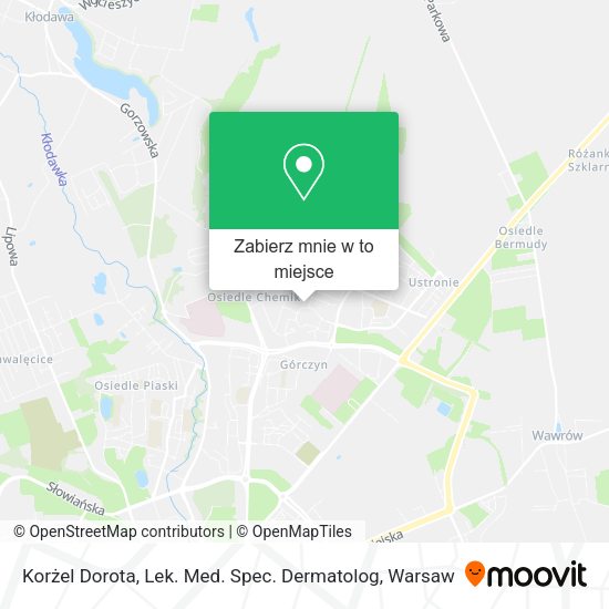 Mapa Korżel Dorota, Lek. Med. Spec. Dermatolog