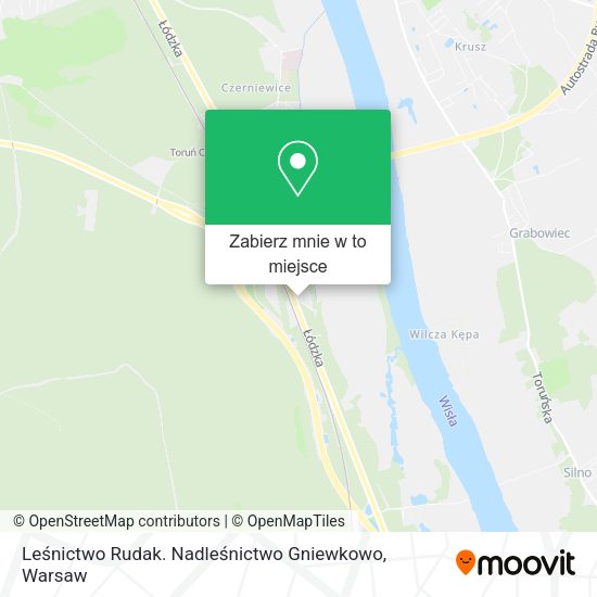 Mapa Leśnictwo Rudak. Nadleśnictwo Gniewkowo