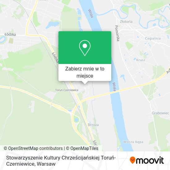 Mapa Stowarzyszenie Kultury Chrześcijańskiej Toruń-Czerniewice