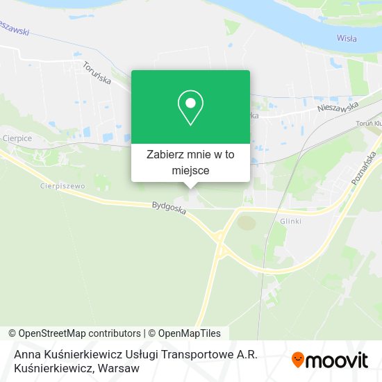 Mapa Anna Kuśnierkiewicz Usługi Transportowe A.R. Kuśnierkiewicz