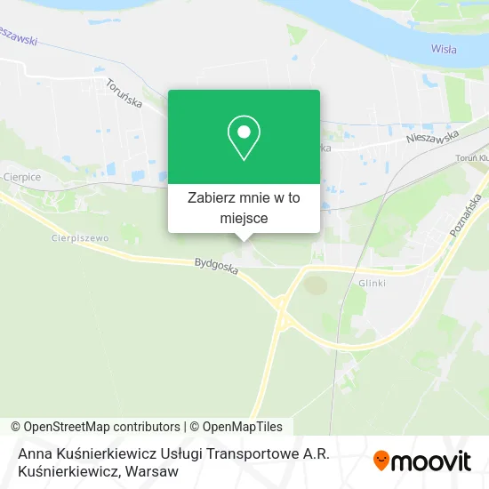 Mapa Anna Kuśnierkiewicz Usługi Transportowe A.R. Kuśnierkiewicz