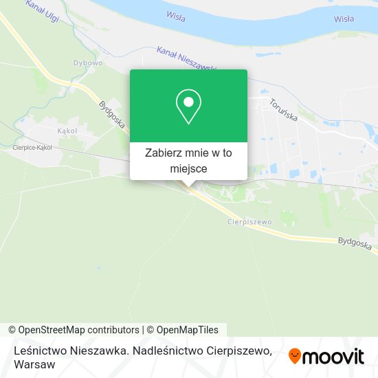 Mapa Leśnictwo Nieszawka. Nadleśnictwo Cierpiszewo