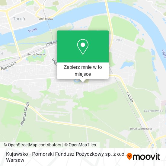 Mapa Kujawsko - Pomorski Fundusz Pożyczkowy sp. z o.o.