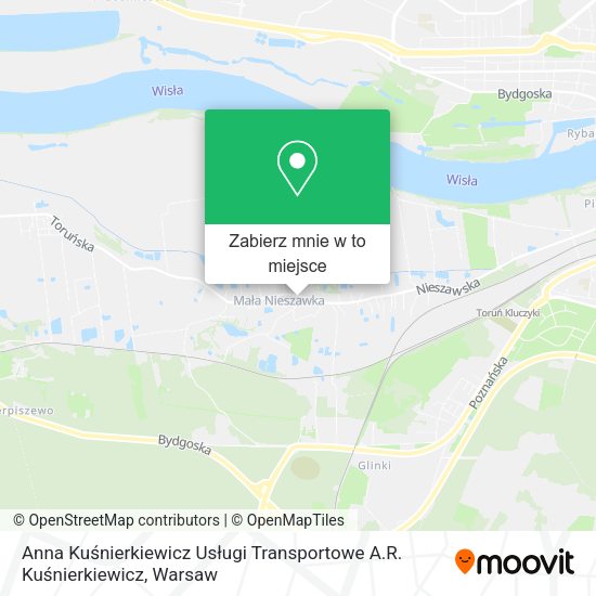 Mapa Anna Kuśnierkiewicz Usługi Transportowe A.R. Kuśnierkiewicz