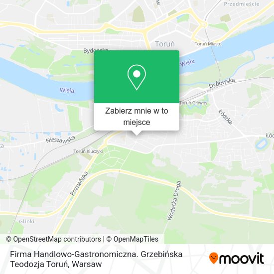 Mapa Firma Handlowo-Gastronomiczna. Grzebińska Teodozja Toruń