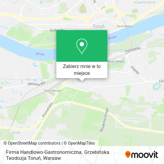 Mapa Firma Handlowo-Gastronomiczna. Grzebińska Teodozja Toruń