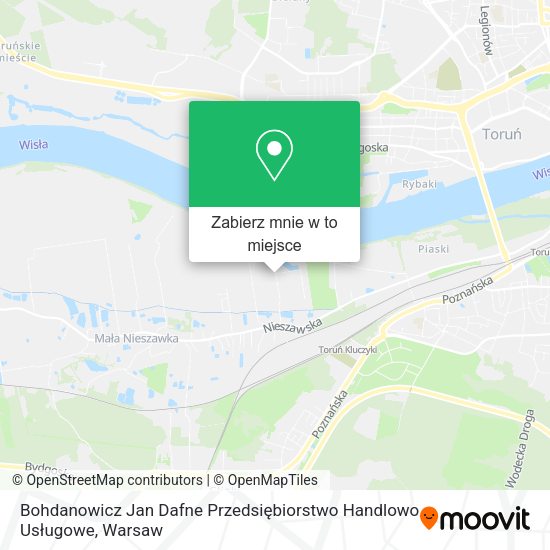 Mapa Bohdanowicz Jan Dafne Przedsiębiorstwo Handlowo Usługowe