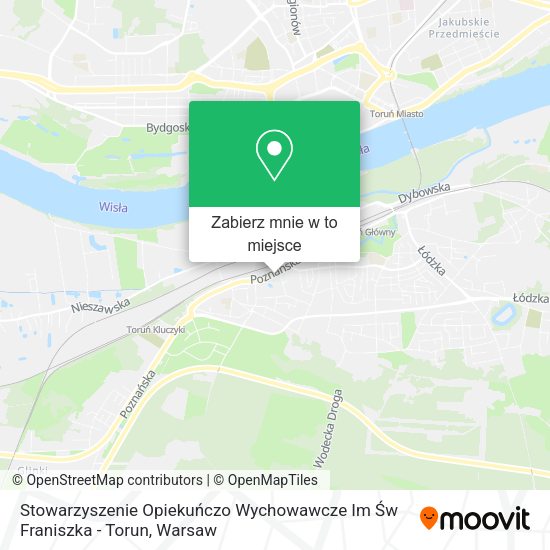 Mapa Stowarzyszenie Opiekuńczo Wychowawcze Im Św Franiszka - Torun