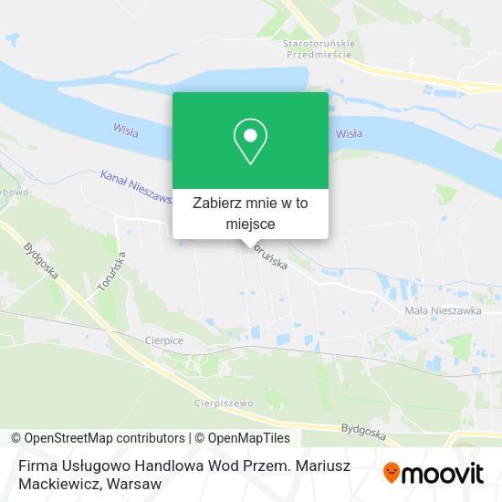 Mapa Firma Usługowo Handlowa Wod Przem. Mariusz Mackiewicz