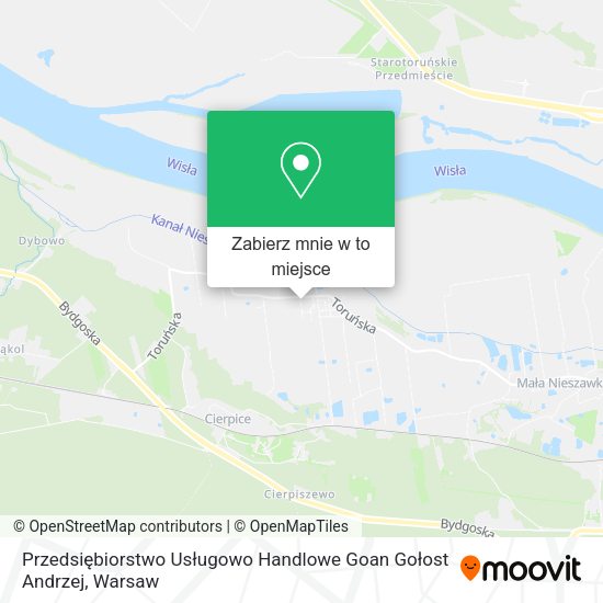 Mapa Przedsiębiorstwo Usługowo Handlowe Goan Gołost Andrzej