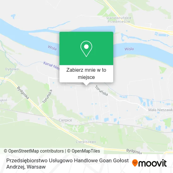 Mapa Przedsiębiorstwo Usługowo Handlowe Goan Gołost Andrzej
