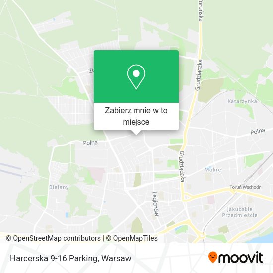 Mapa Harcerska 9-16 Parking