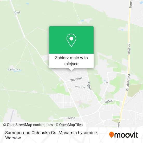 Mapa Samopomoc Chłopska Gs. Masarnia Łysomice