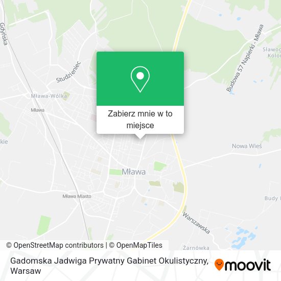 Mapa Gadomska Jadwiga Prywatny Gabinet Okulistyczny