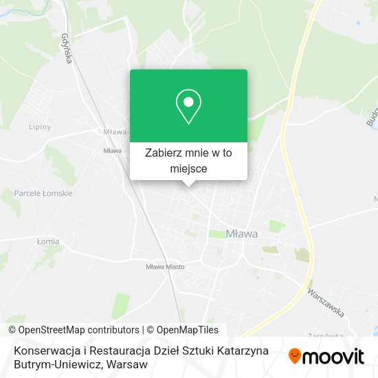 Mapa Konserwacja i Restauracja Dzieł Sztuki Katarzyna Butrym-Uniewicz