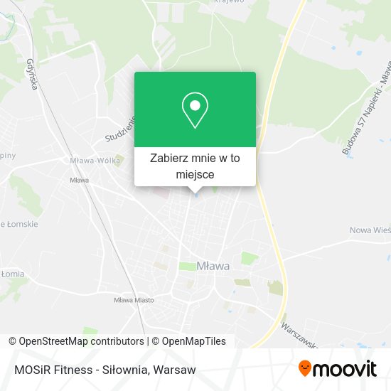 Mapa MOSiR Fitness - Siłownia