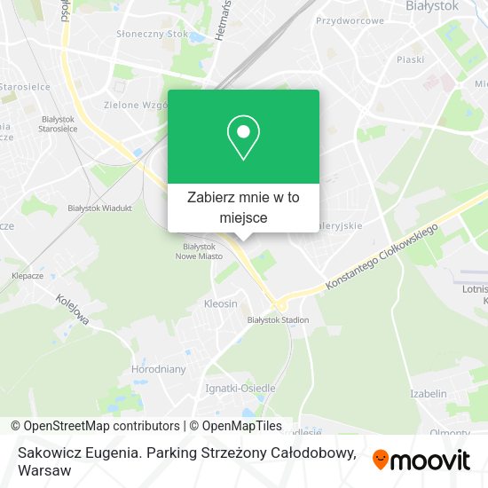 Mapa Sakowicz Eugenia. Parking Strzeżony Całodobowy