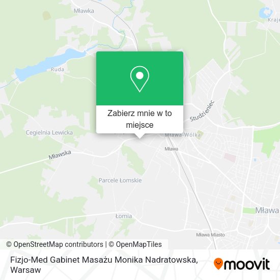 Mapa Fizjo-Med Gabinet Masażu Monika Nadratowska