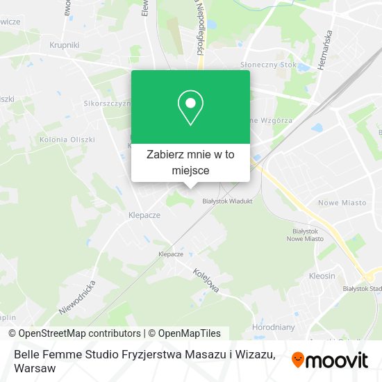 Mapa Belle Femme Studio Fryzjerstwa Masazu i Wizazu