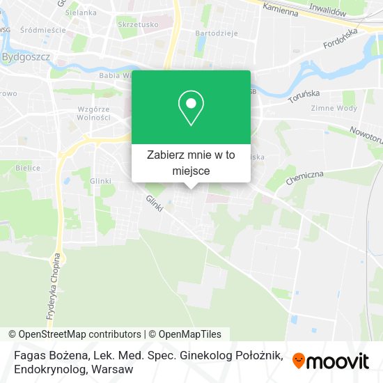 Mapa Fagas Bożena, Lek. Med. Spec. Ginekolog Położnik, Endokrynolog