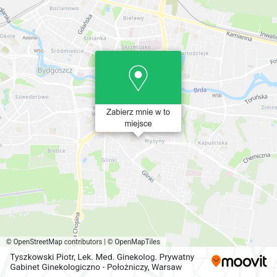 Mapa Tyszkowski Piotr, Lek. Med. Ginekolog. Prywatny Gabinet Ginekologiczno - Położniczy