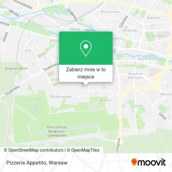 Mapa Pizzeria Appetito