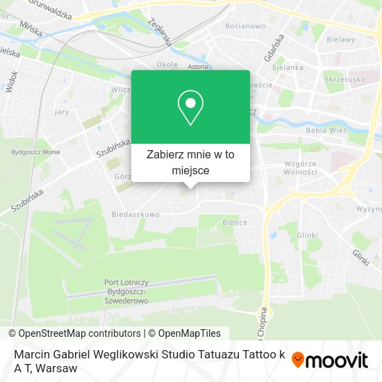 Mapa Marcin Gabriel Weglikowski Studio Tatuazu Tattoo k A T