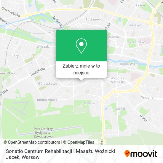 Mapa Sonatio Centrum Rehabilitacji i Masażu Woźnicki Jacek