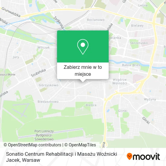 Mapa Sonatio Centrum Rehabilitacji i Masażu Woźnicki Jacek