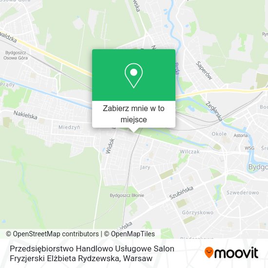 Mapa Przedsiębiorstwo Handlowo Usługowe Salon Fryzjerski Elżbieta Rydzewska