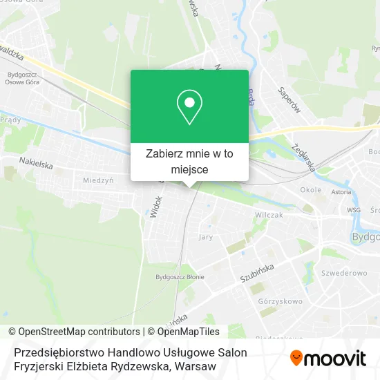 Mapa Przedsiębiorstwo Handlowo Usługowe Salon Fryzjerski Elżbieta Rydzewska