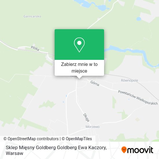 Mapa Sklep Mięsny Goldberg Goldberg Ewa Kaczory