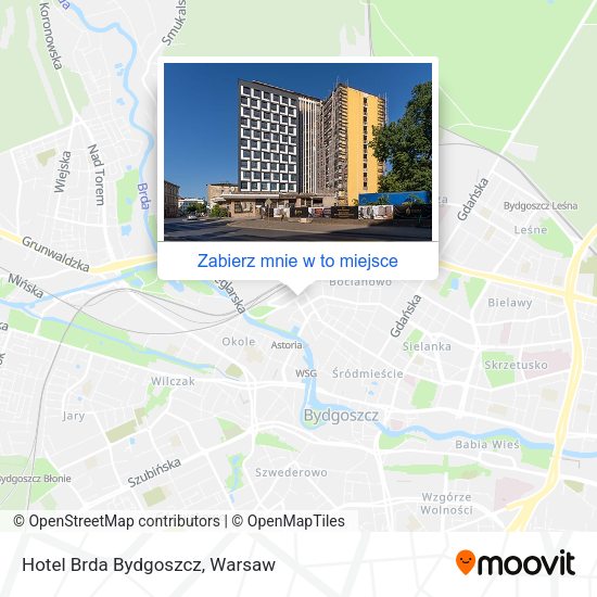 Mapa Hotel Brda Bydgoszcz