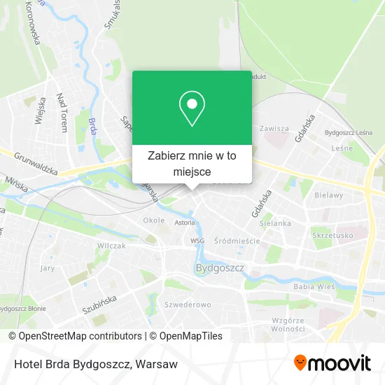 Mapa Hotel Brda Bydgoszcz