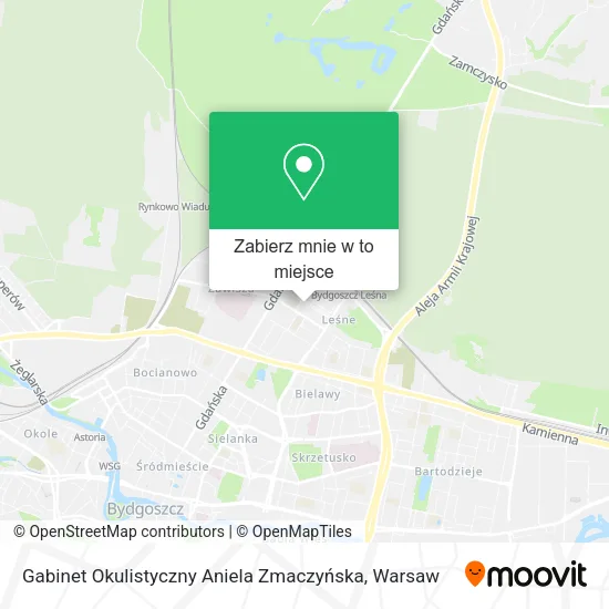 Mapa Gabinet Okulistyczny Aniela Zmaczyńska
