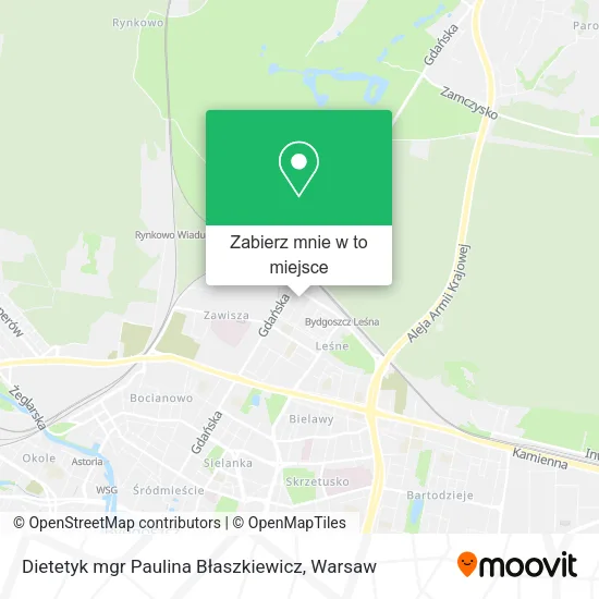 Mapa Dietetyk mgr Paulina Błaszkiewicz