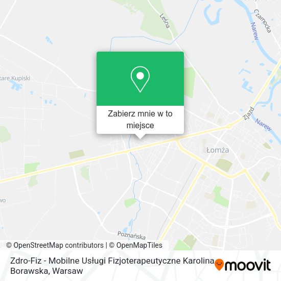 Mapa Zdro-Fiz - Mobilne Usługi Fizjoterapeutyczne Karolina Borawska