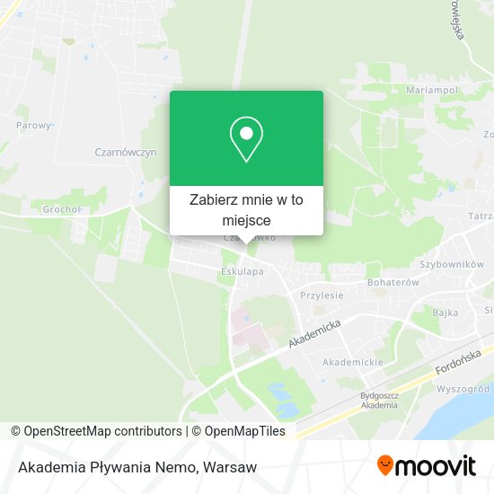 Mapa Akademia Pływania Nemo