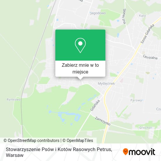 Mapa Stowarzyszenie Psów i Kotów Rasowych Petrus