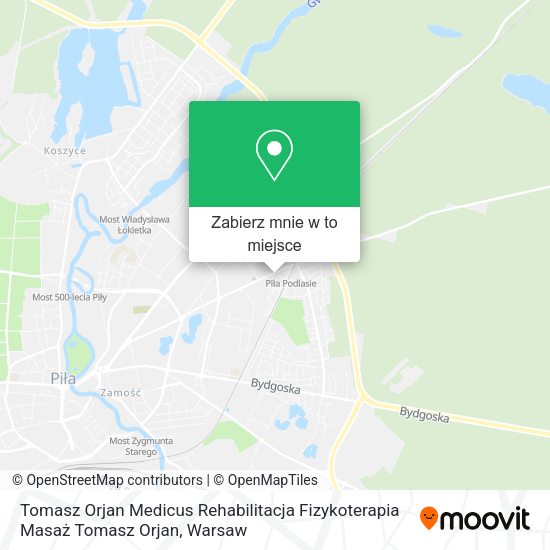 Mapa Tomasz Orjan Medicus Rehabilitacja Fizykoterapia Masaż Tomasz Orjan