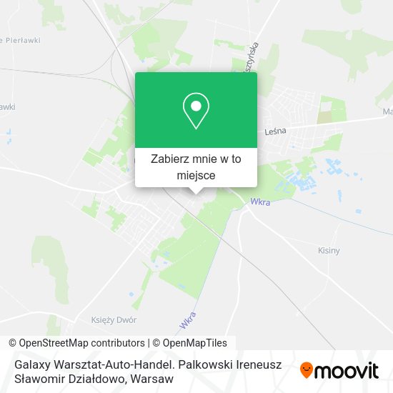 Mapa Galaxy Warsztat-Auto-Handel. Palkowski Ireneusz Sławomir Działdowo