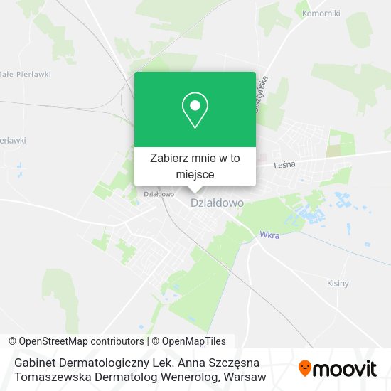 Mapa Gabinet Dermatologiczny Lek. Anna Szczęsna Tomaszewska Dermatolog Wenerolog