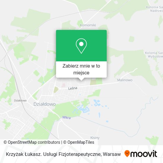 Mapa Krzyżak Łukasz. Usługi Fizjoterapeutyczne