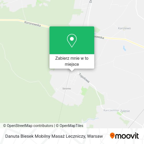 Mapa Danuta Biesek Mobilny Masaż Leczniczy